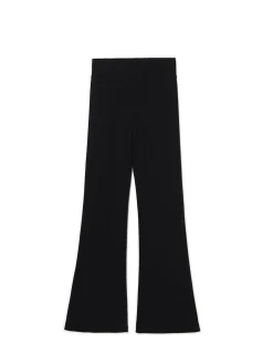 Discount Czarne dresy typu flare Spodnie