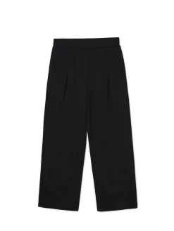 Hot Czarne dresy wide leg Spodnie