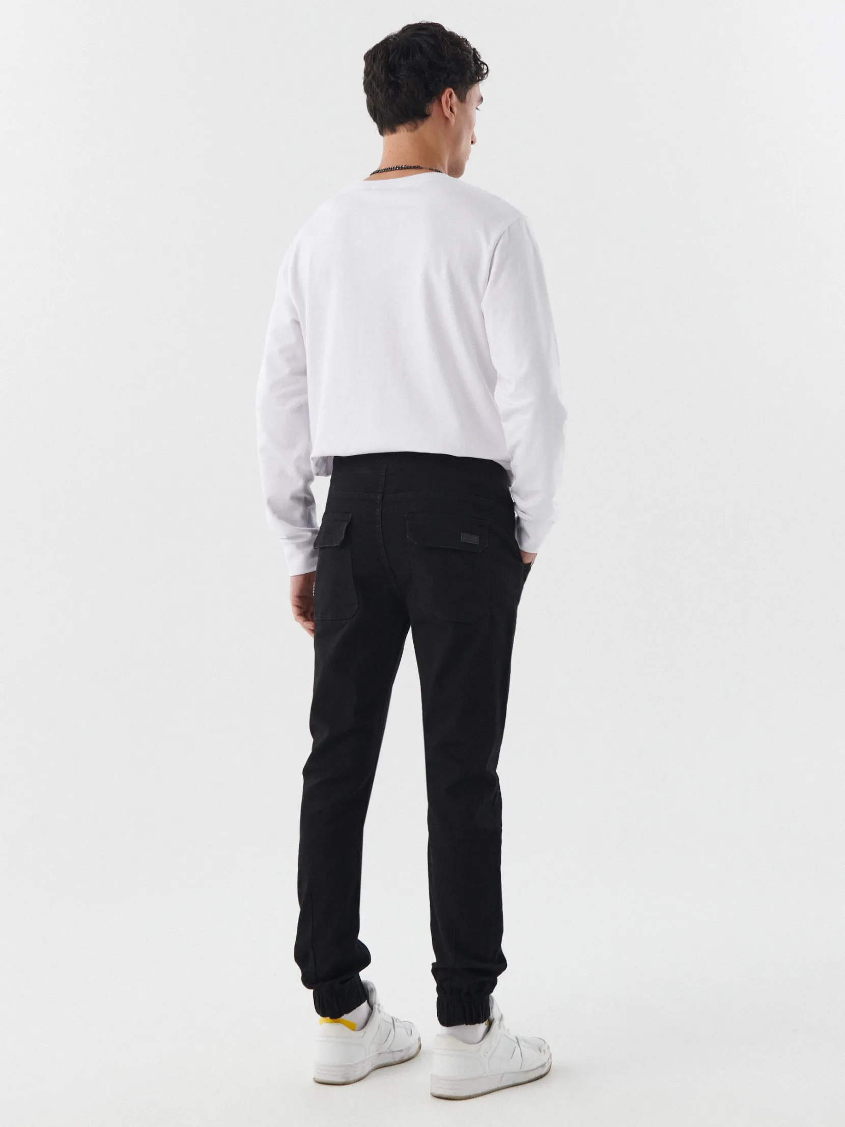 Best Czarne jeansowe joggery Jeansy