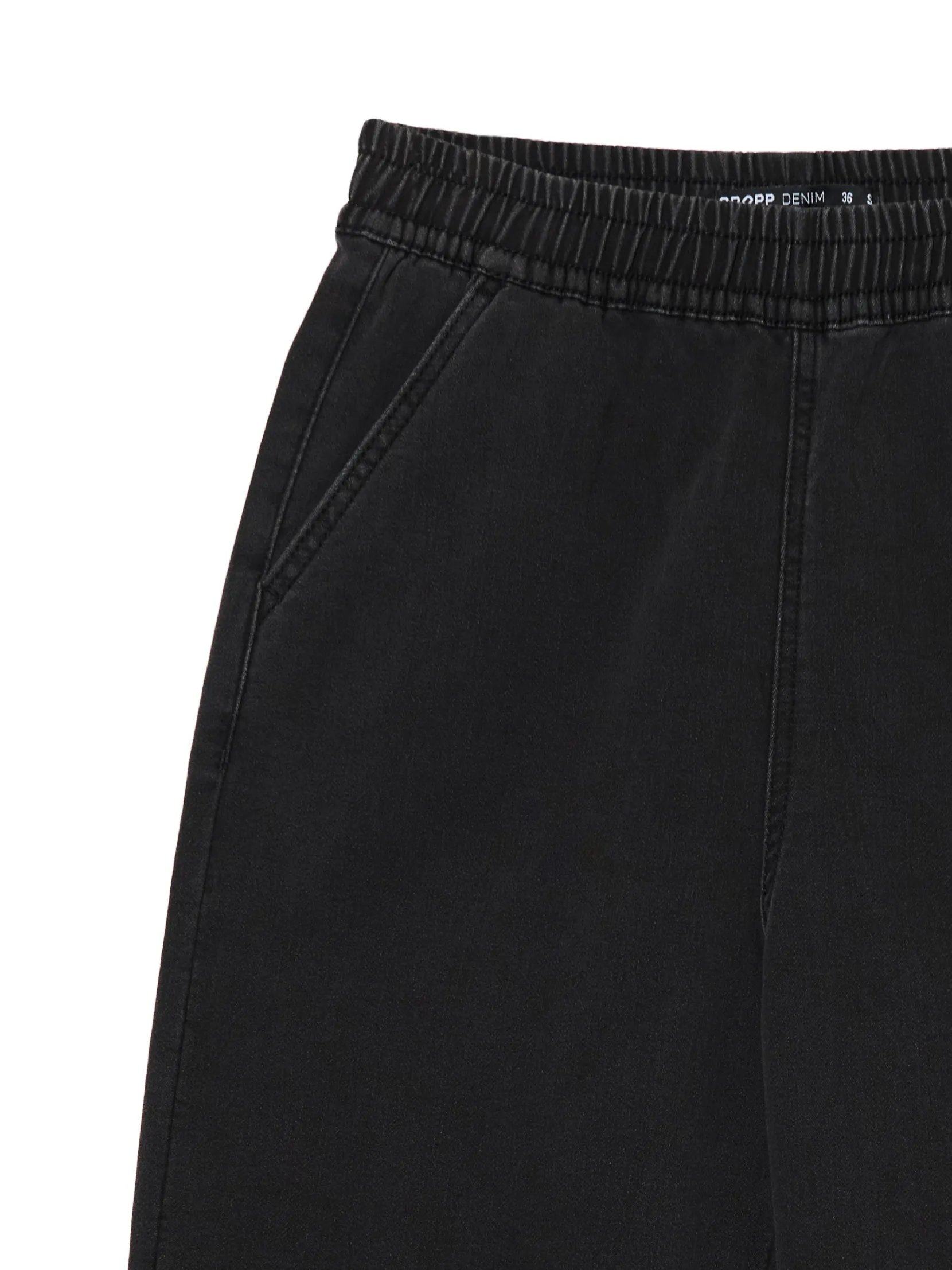 Outlet Czarne jeansowe joggery Jeansy