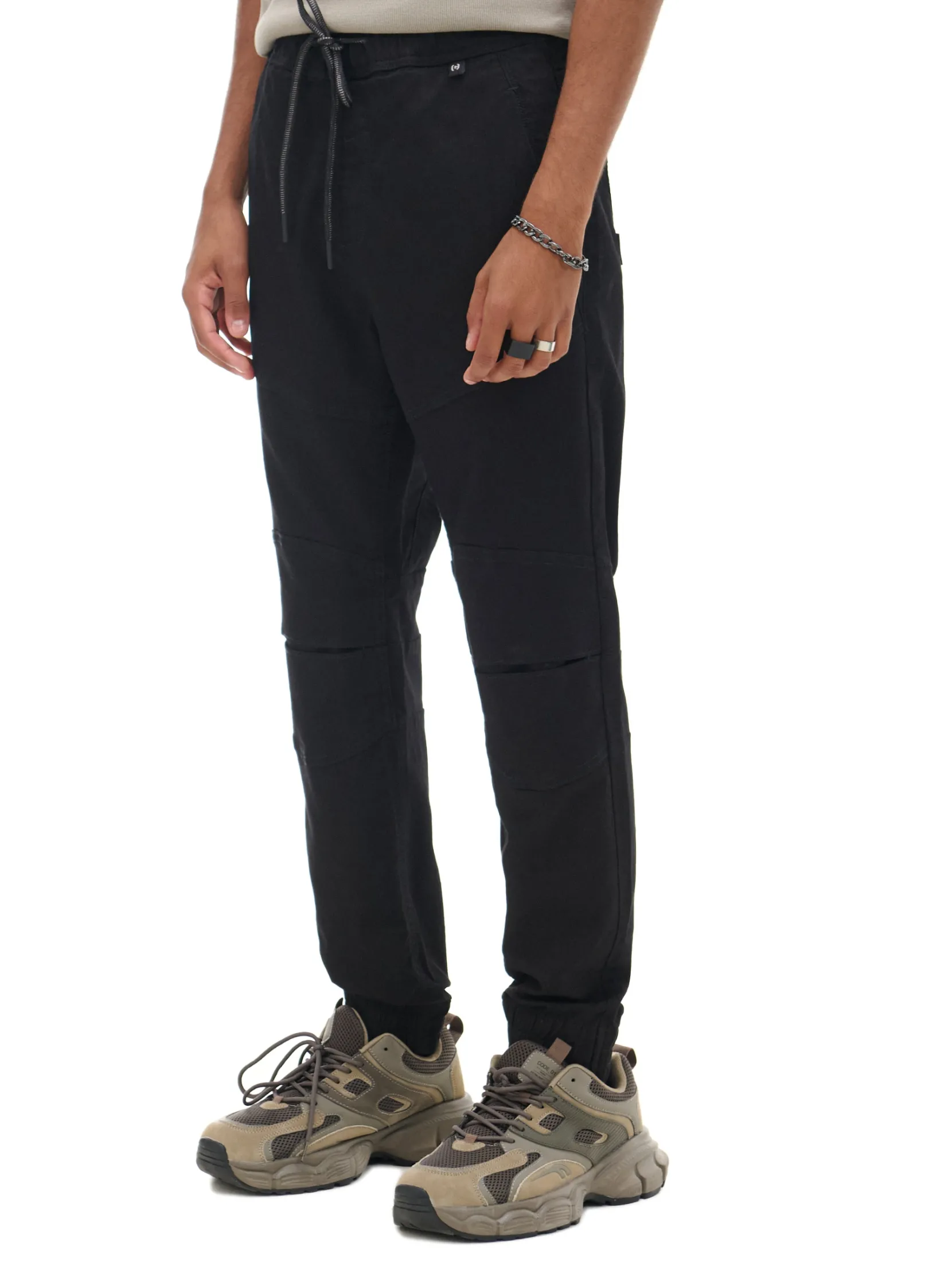 Fashion Czarne jeansowe joggery Jeansy