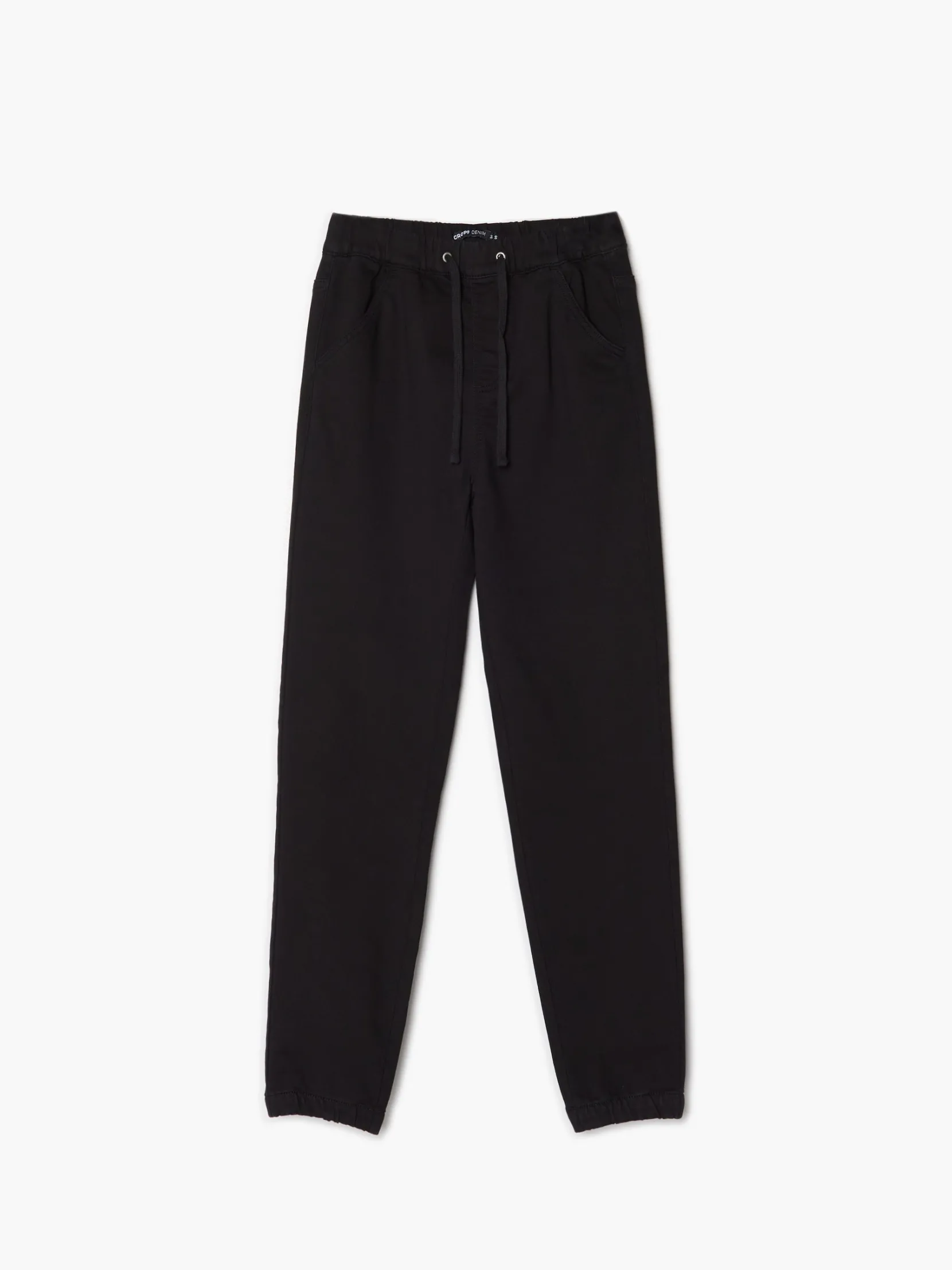 Clearance Czarne jeansowe joggery slim Jeansy