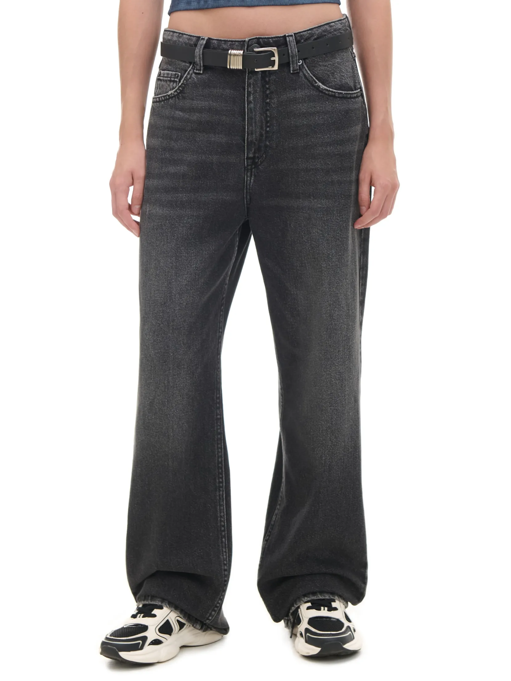 Outlet Czarne jeansy baggy Jeansy