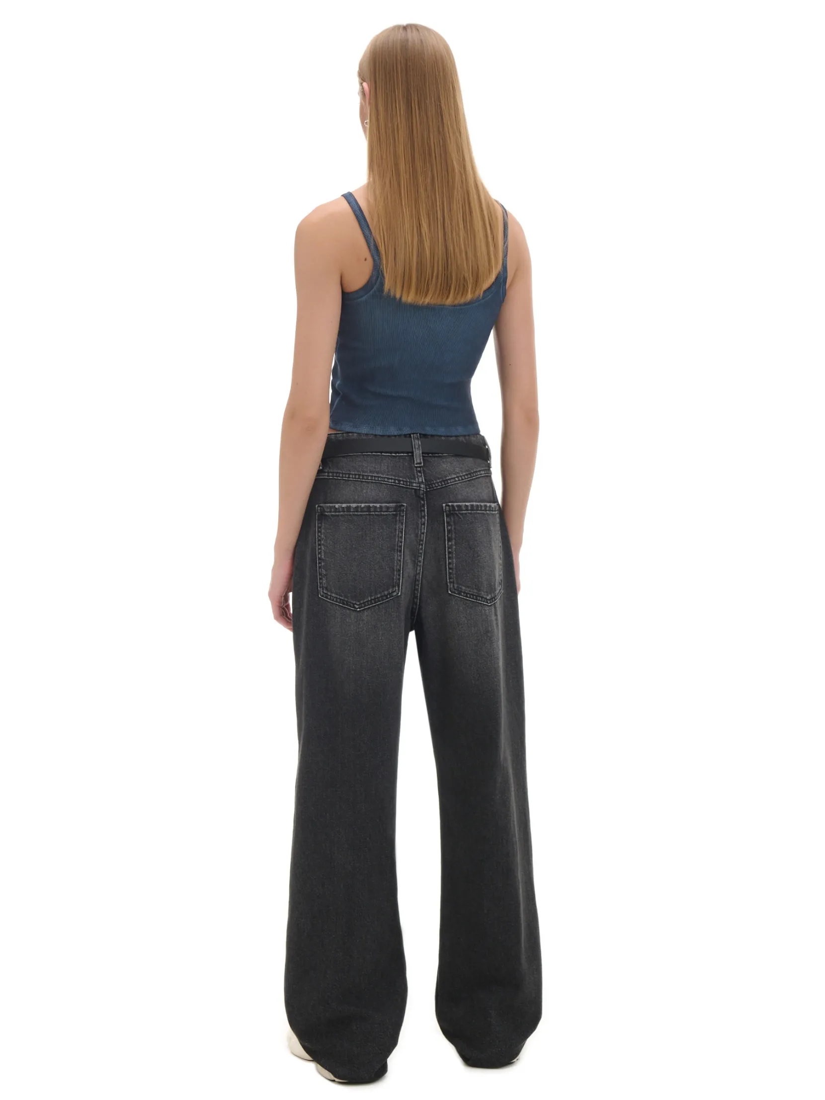 Outlet Czarne jeansy baggy Jeansy
