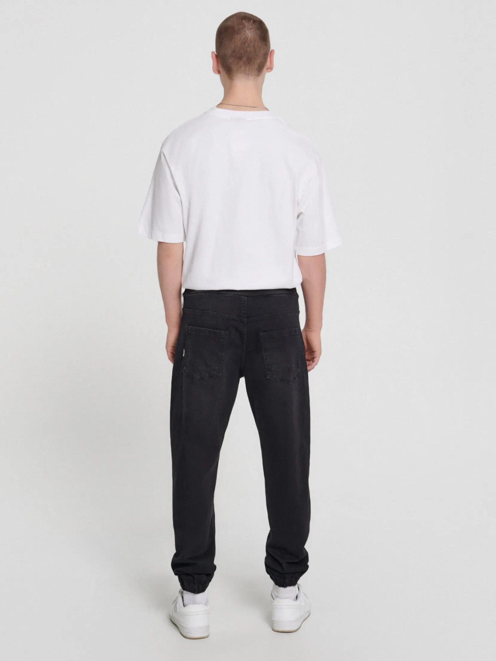 Sale Czarne jeansy jogger Jeansy