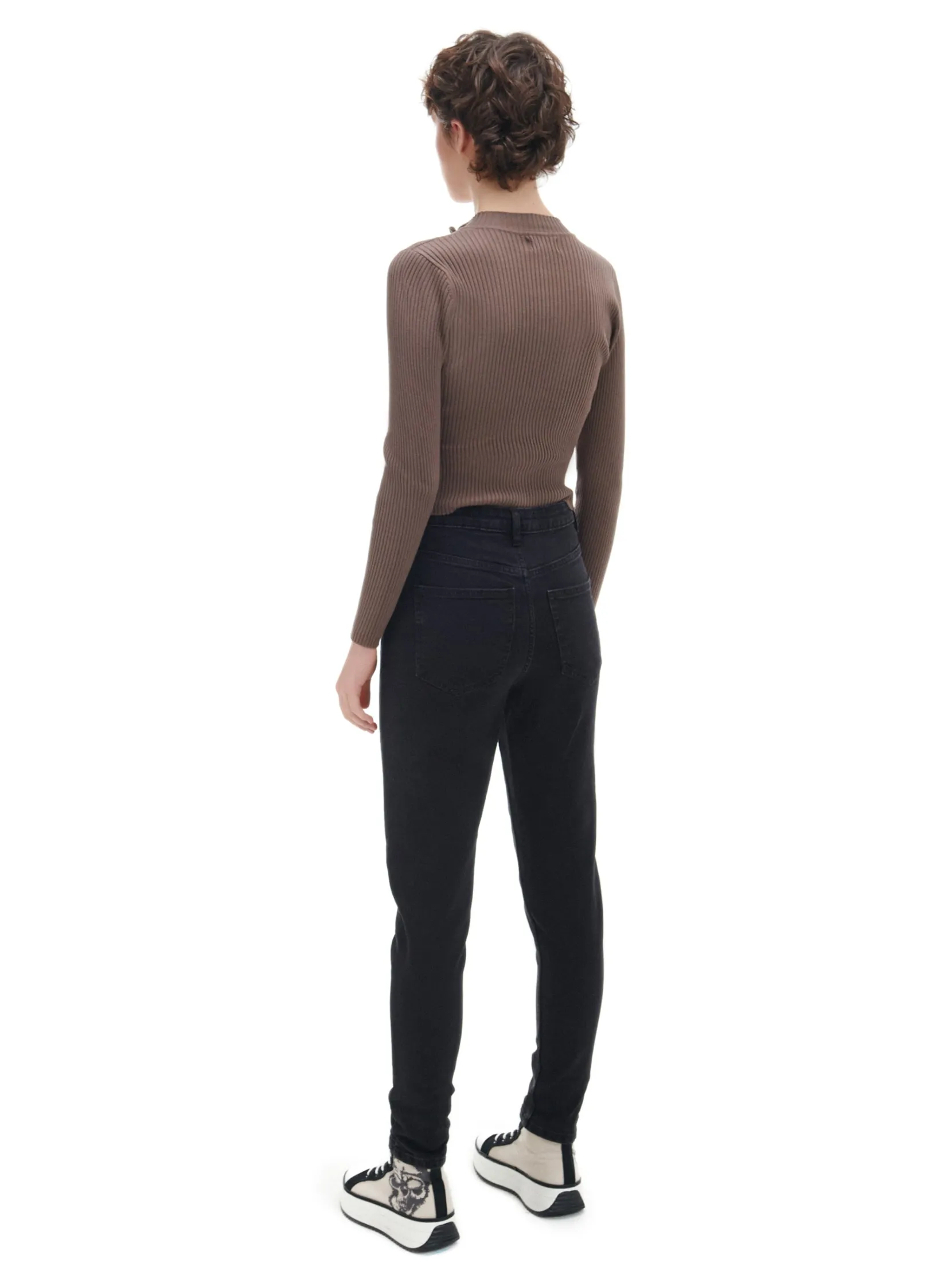 Online Czarne jeansy mom slim Jeansy