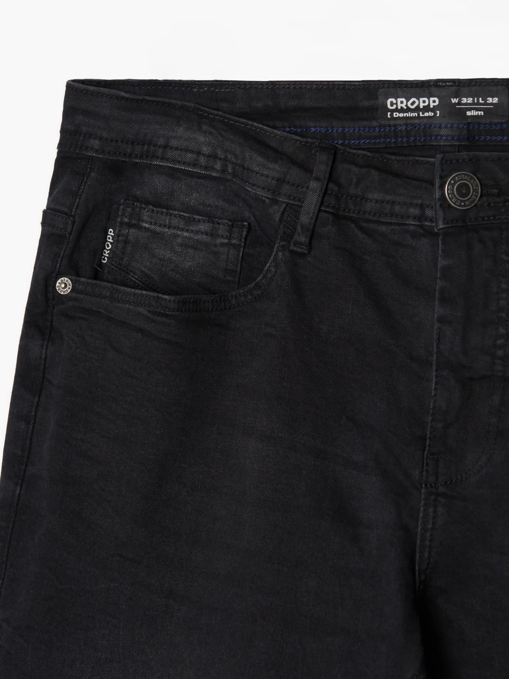 Fashion Czarne jeansy męskie slim Jeansy