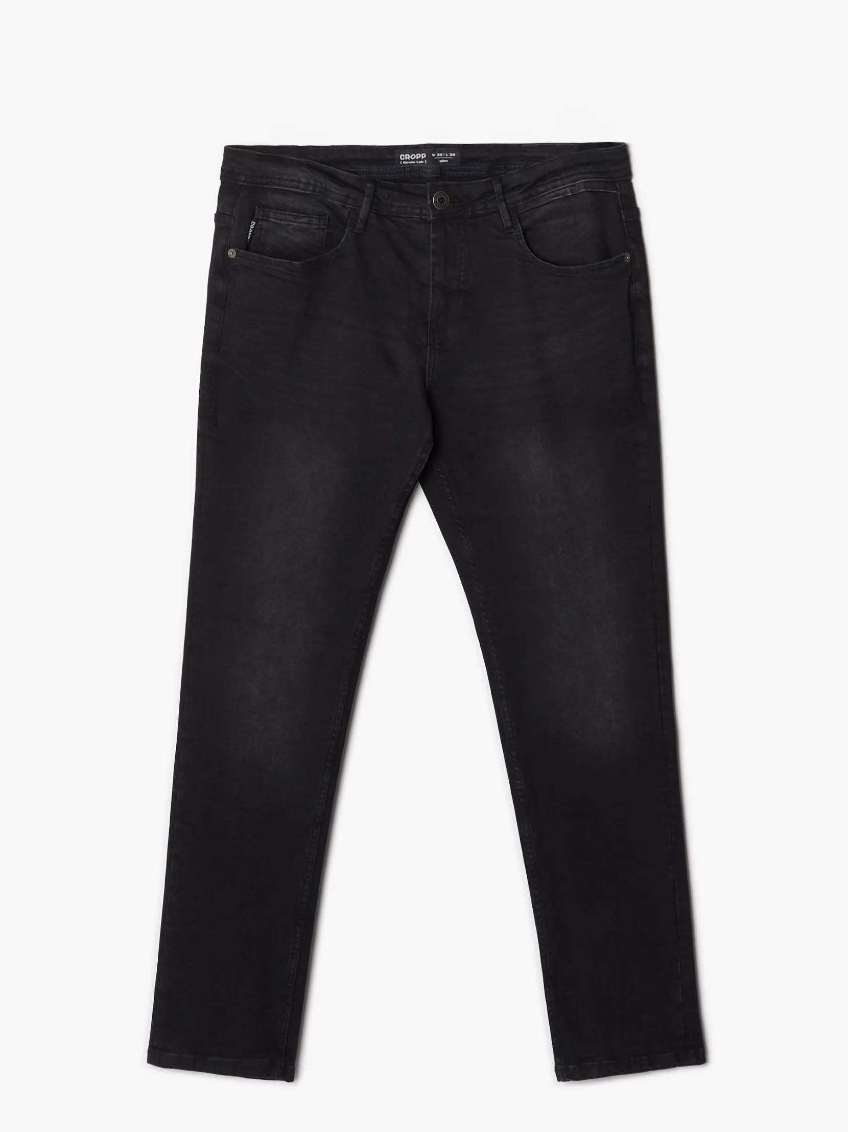 Fashion Czarne jeansy męskie slim Jeansy