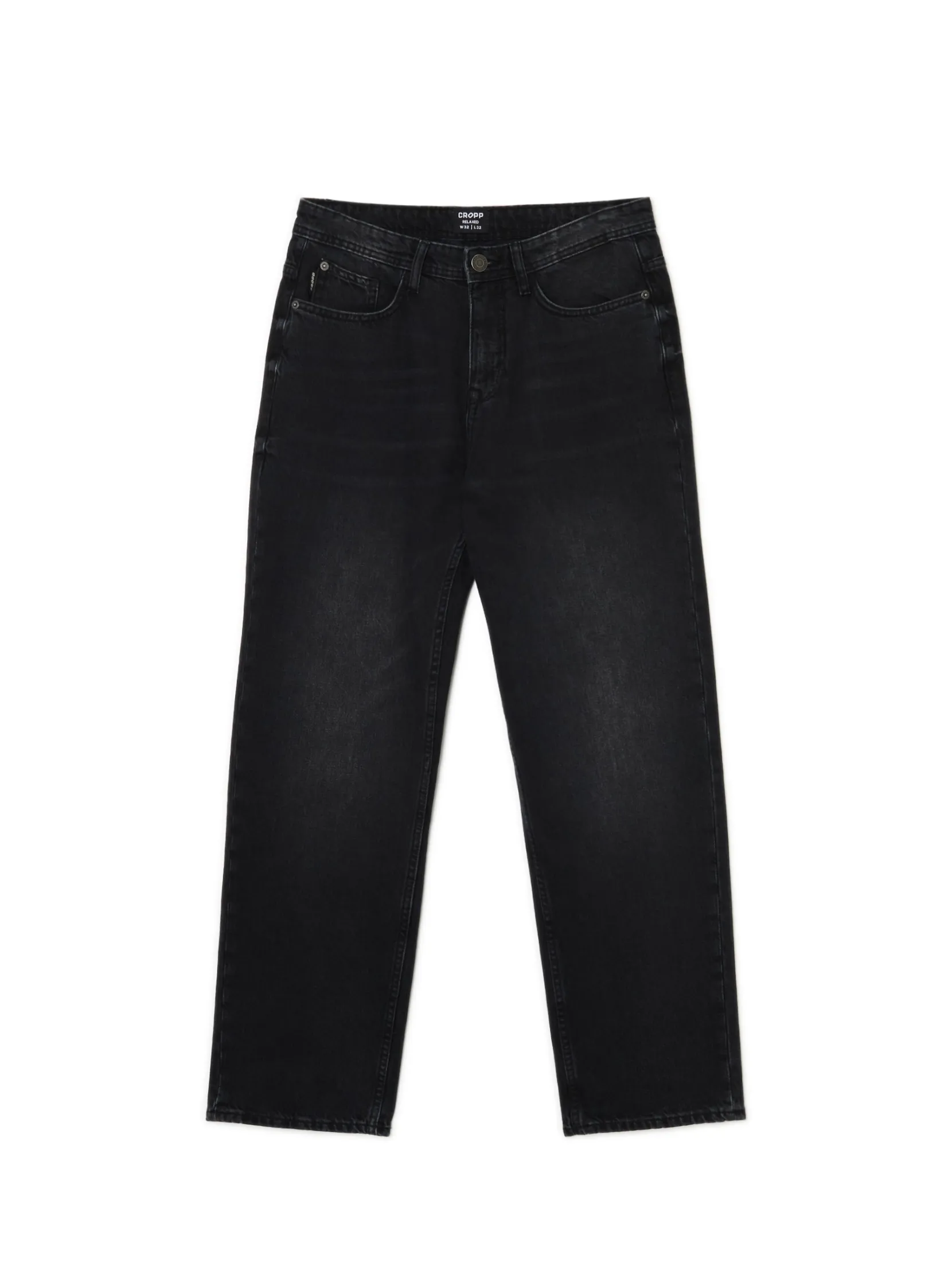 Discount Czarne jeansy relaxed Jeansy