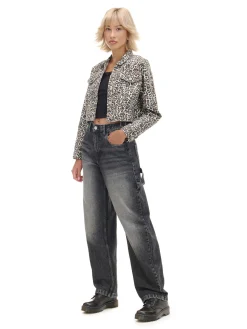 Outlet Czarne jeansy skater Jeansy
