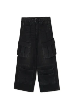 Outlet Czarne jeansy skater z kieszeniami Jeansy