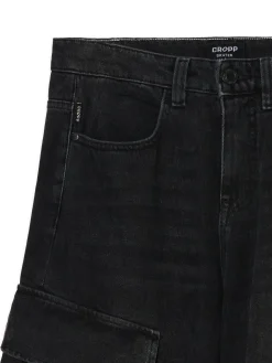 Outlet Czarne jeansy skater z kieszeniami Jeansy