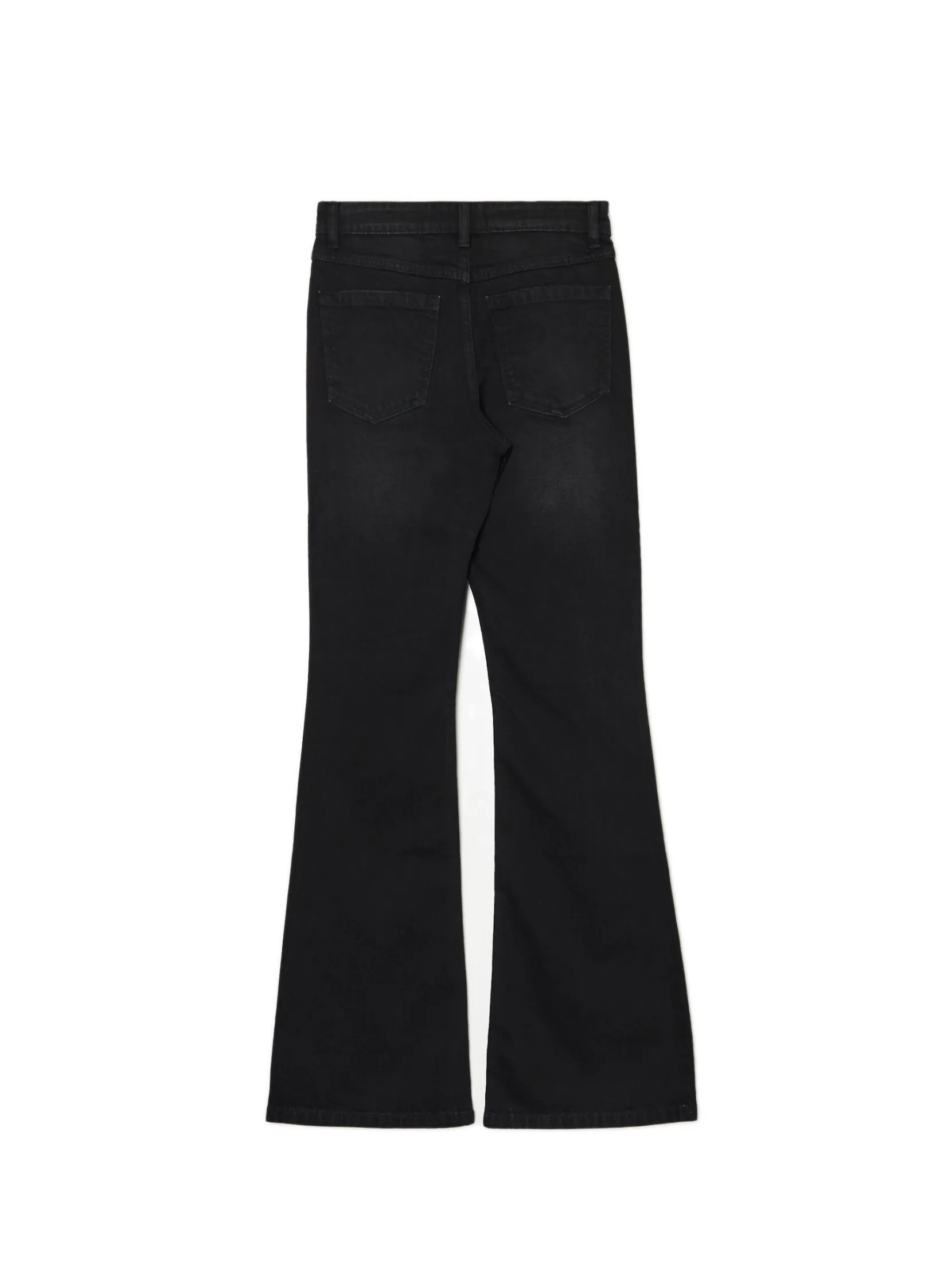 Online Czarne jeansy skinny flare Jeansy