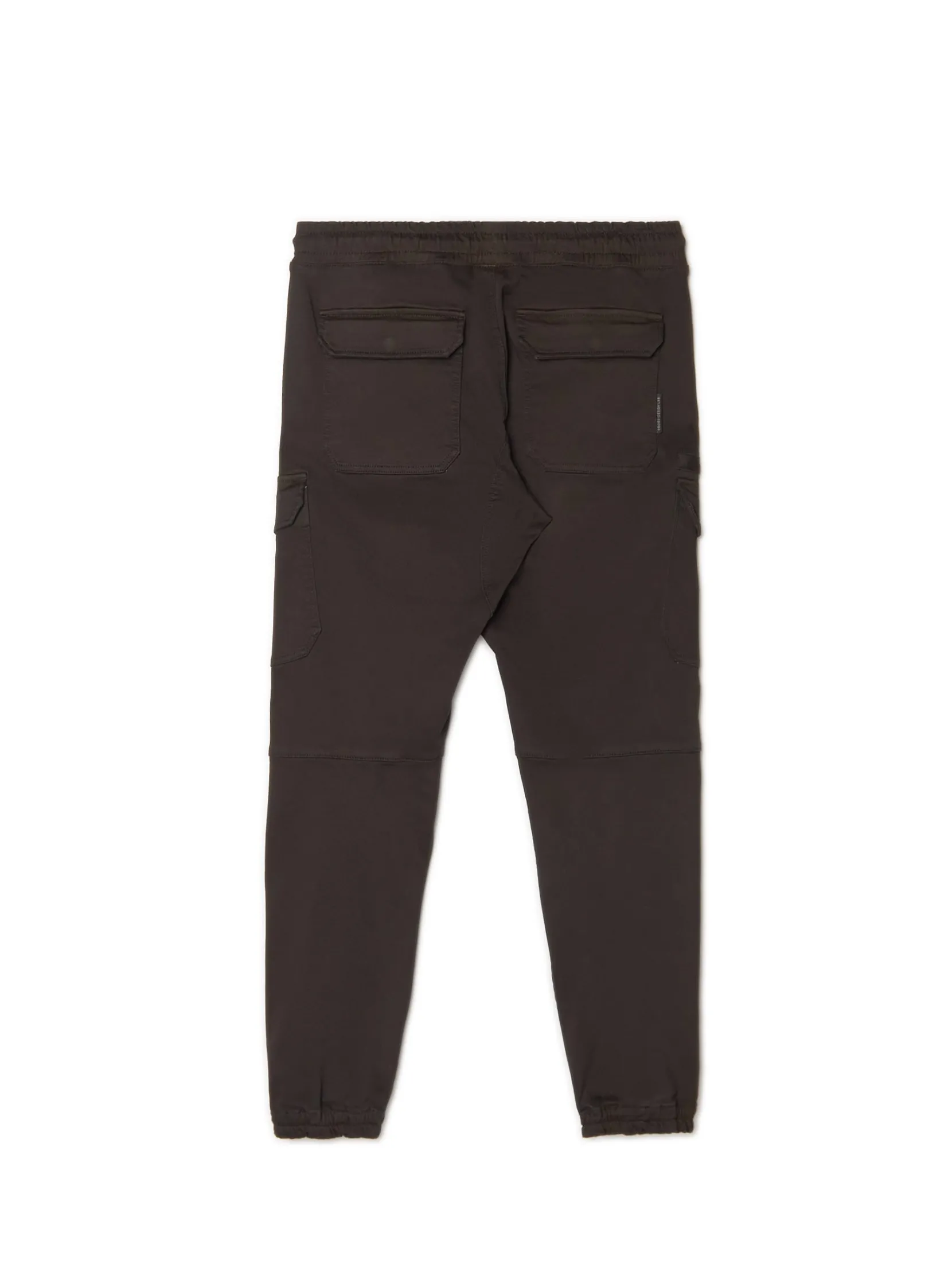 Outlet Czarne joggery basic z kieszeniami cargo Spodnie
