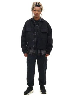 Fashion Czarne joggery cargo Spodnie