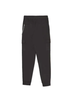 Fashion Czarne joggery cargo z łańcuchem Spodnie