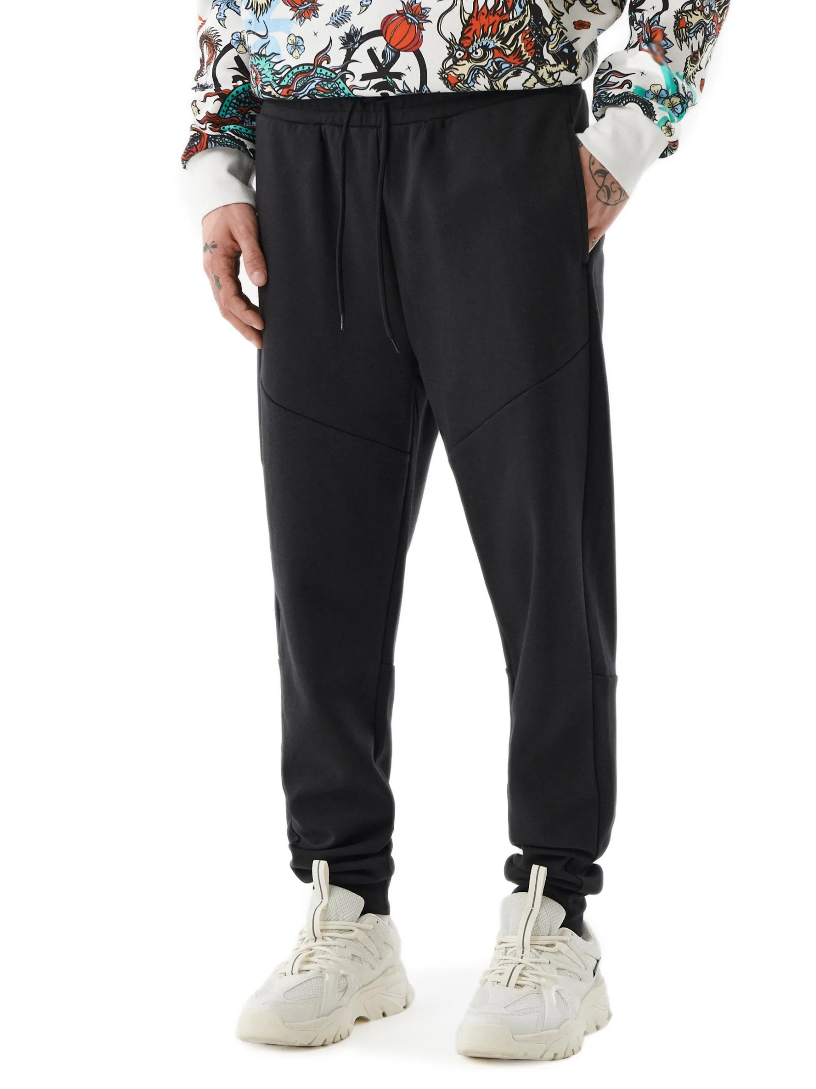Hot Czarne joggery slim Spodnie