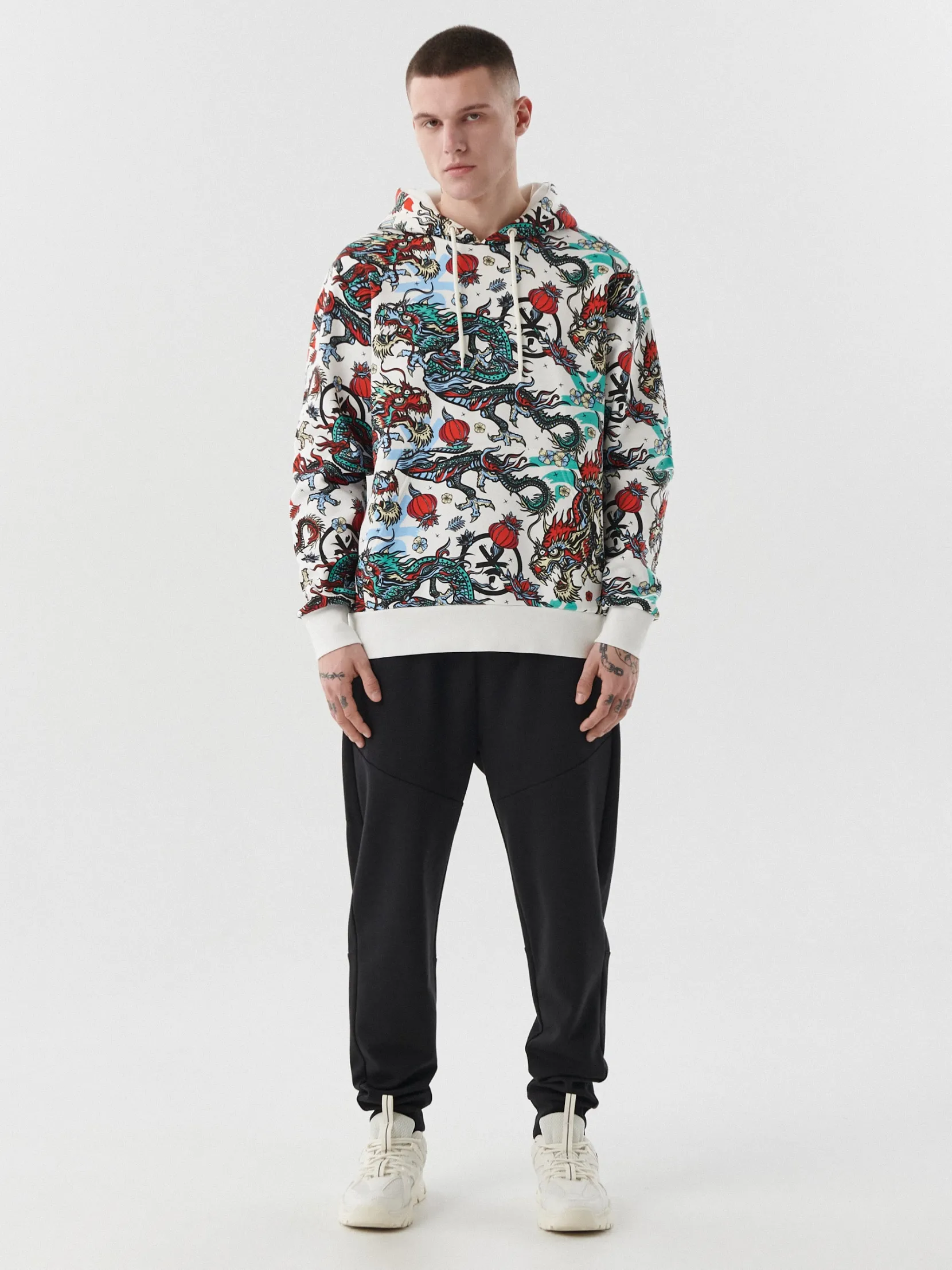 Hot Czarne joggery slim Spodnie