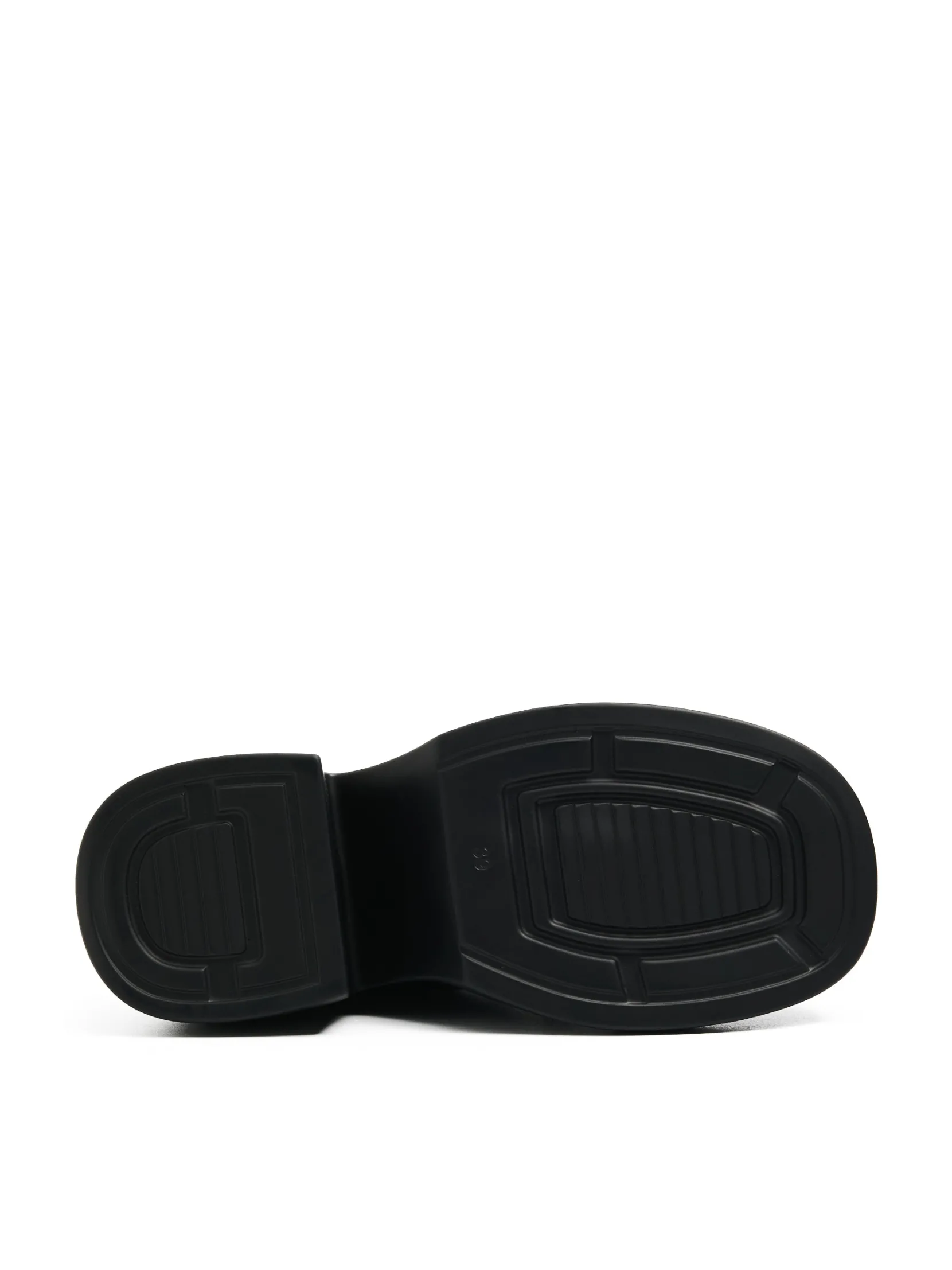 Discount Czarne loafersy z imitacji skóry Półbuty