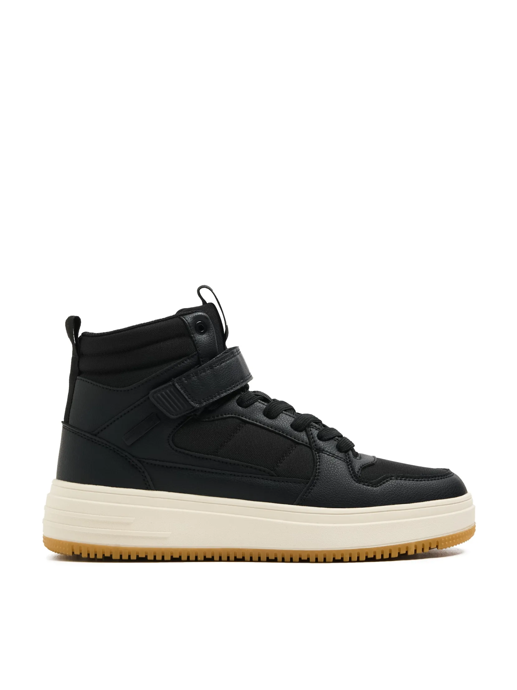Outlet Czarne sneakersy za kostkę Sneakersy|Za Kostkę