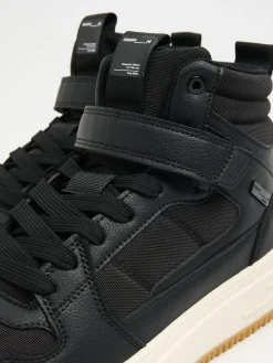 Outlet Czarne sneakersy za kostkę Sneakersy|Za Kostkę
