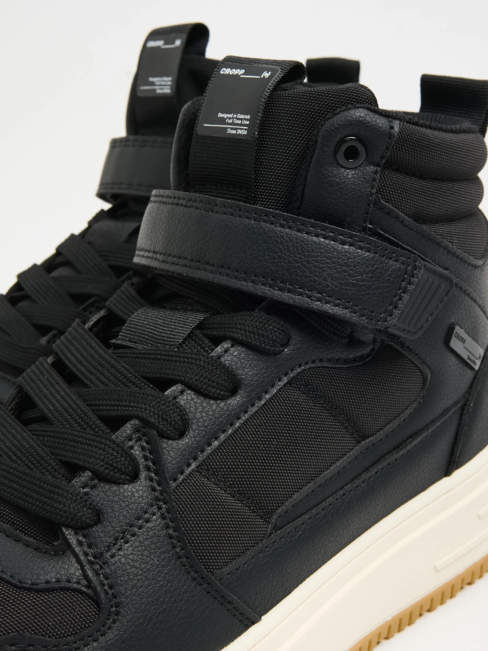 Outlet Czarne sneakersy za kostkę Sneakersy|Za Kostkę