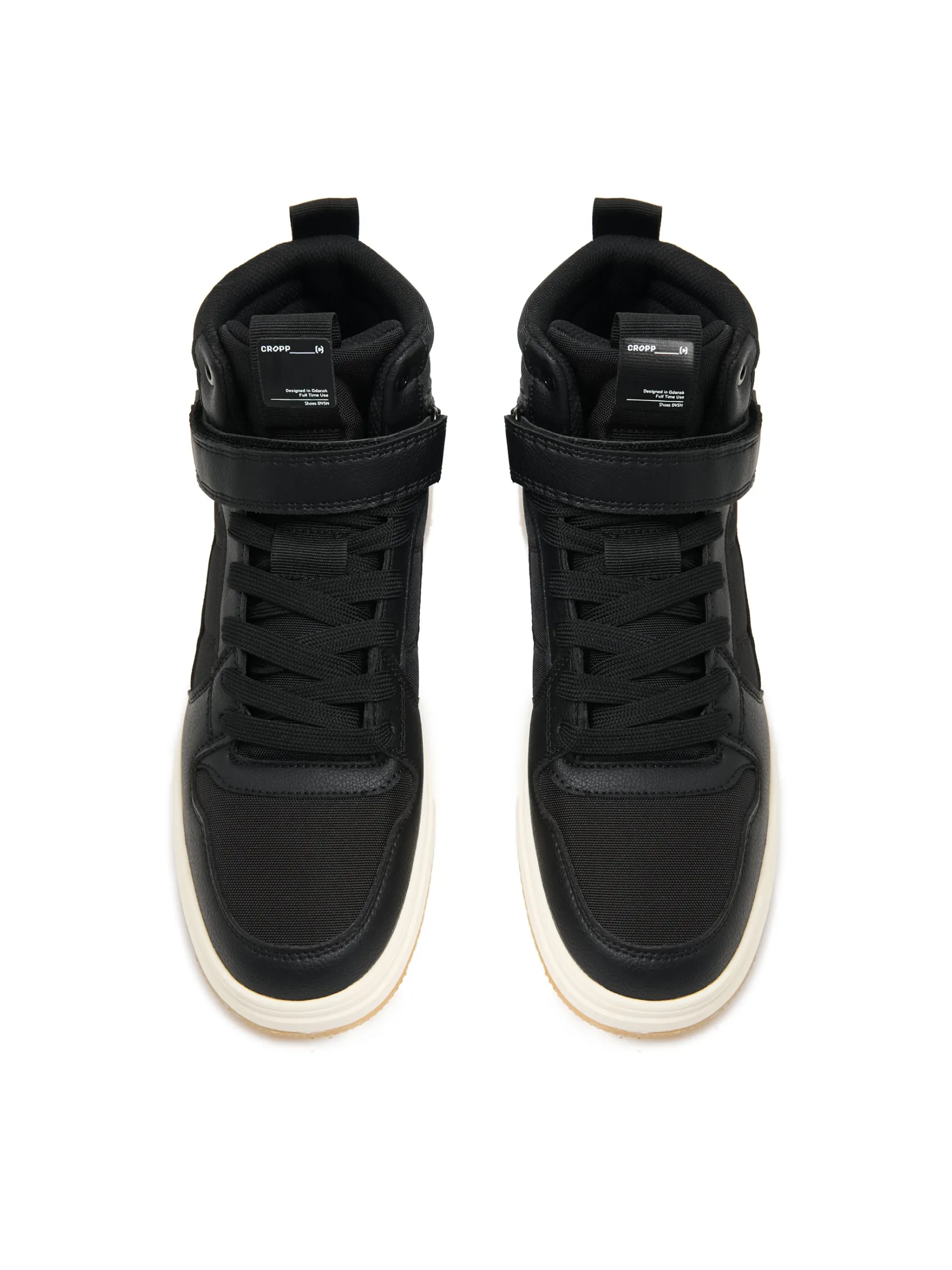 Outlet Czarne sneakersy za kostkę Sneakersy|Za Kostkę