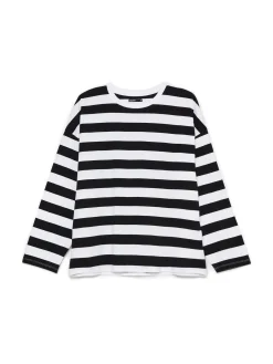 Clearance Czarno-biała bluzka w paski UNISEX Unisex|Unisex