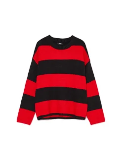 Sale Czarno- sweter w paski Swetry