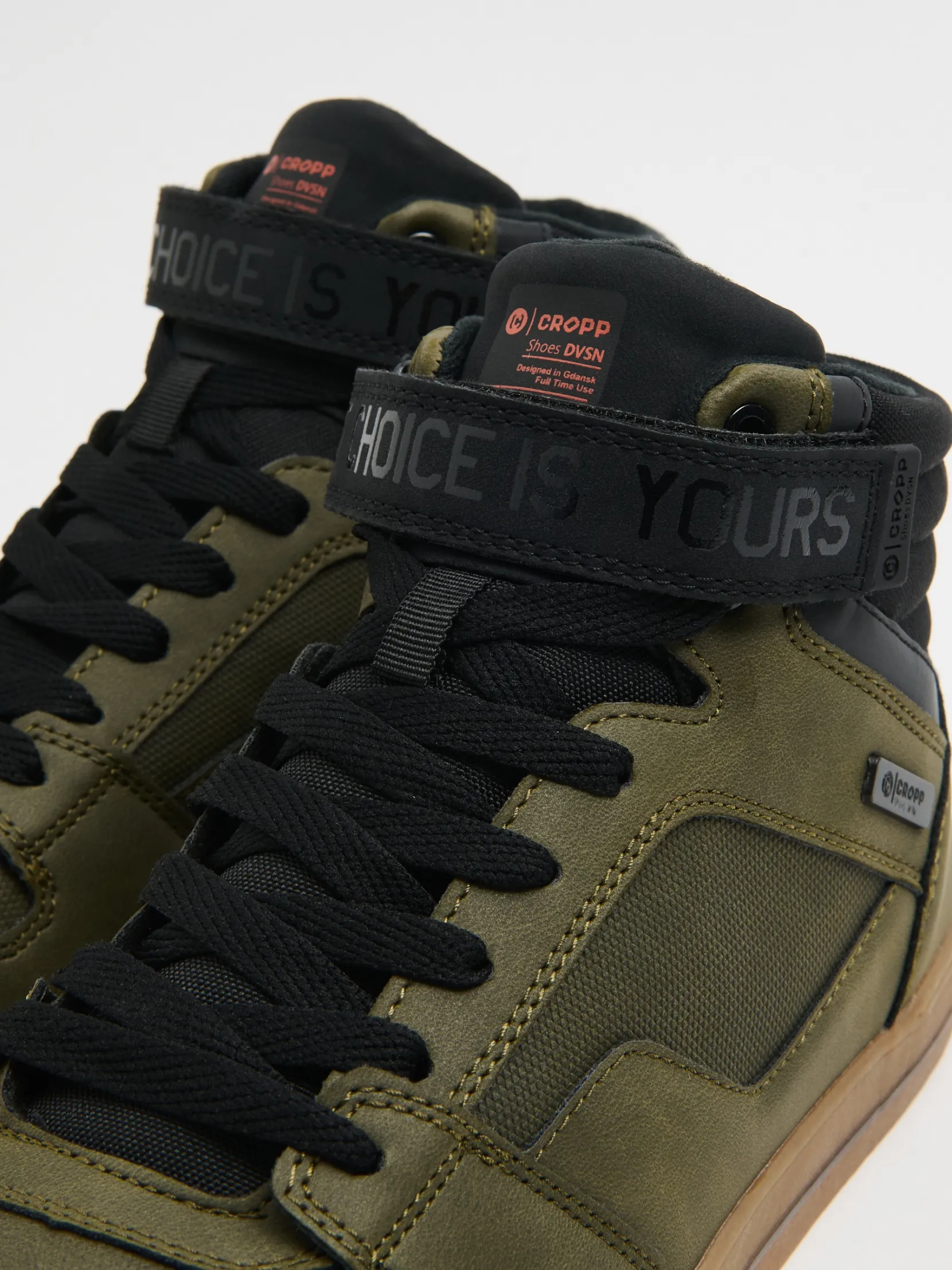 Hot Czarno-zielone sneakersy Sneakersy|Za Kostkę
