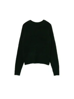 Discount Czarny gładki sweter Swetry