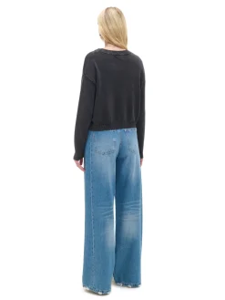 Outlet sweter z efektem sprania Swetry