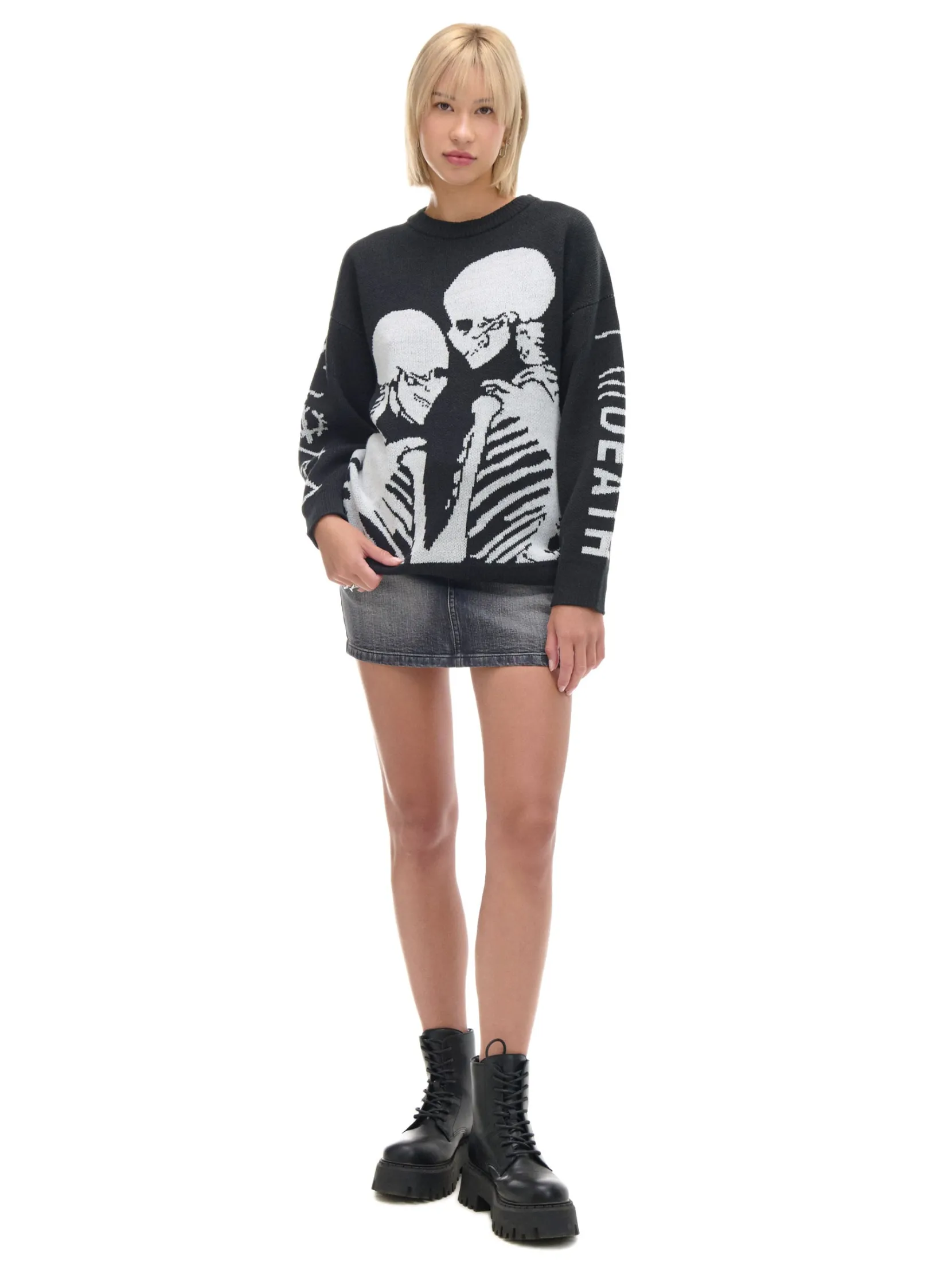 New sweter z motywem kościotrupów Swetry