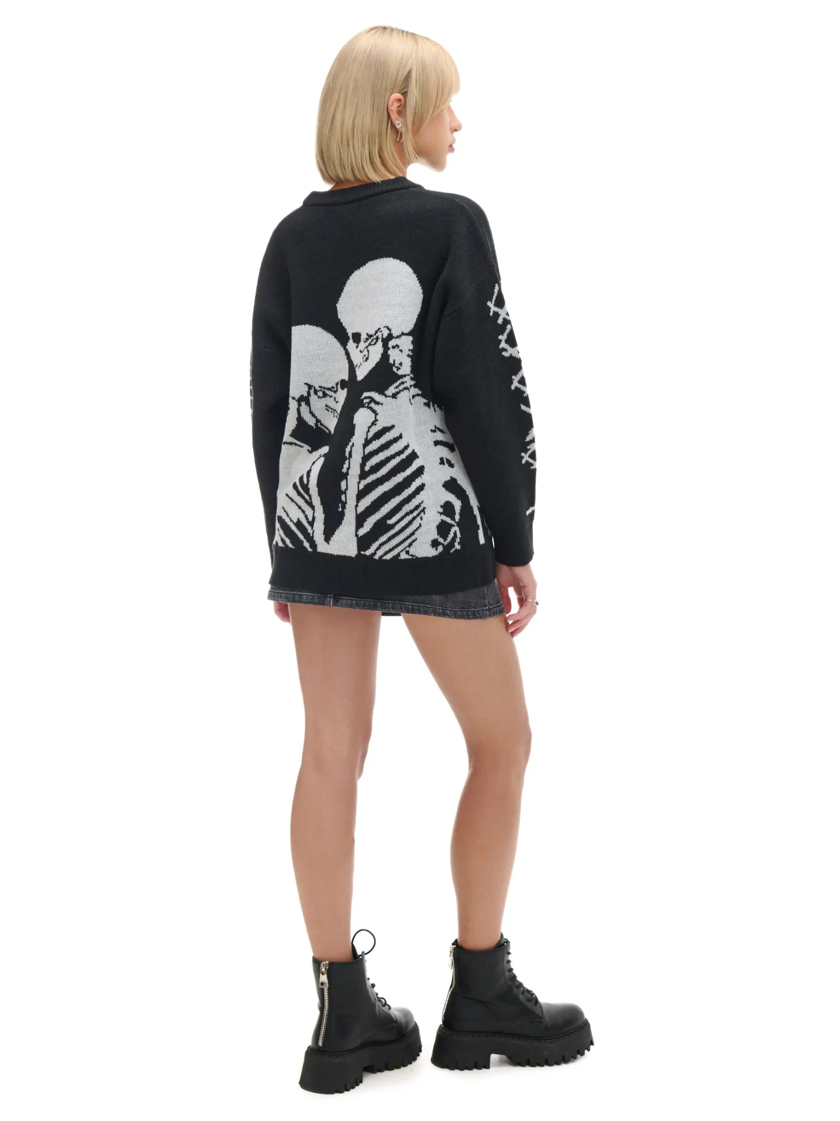 New sweter z motywem kościotrupów Swetry