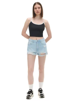Fashion top z białymi ramiączkami Sety