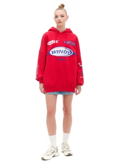 Online Czerwona bluza z motywem racingowym UNISEX Unisex|Unisex