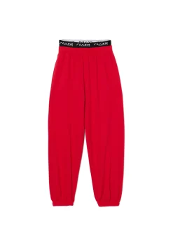Fashion Czerwone dresowe joggery Spodnie