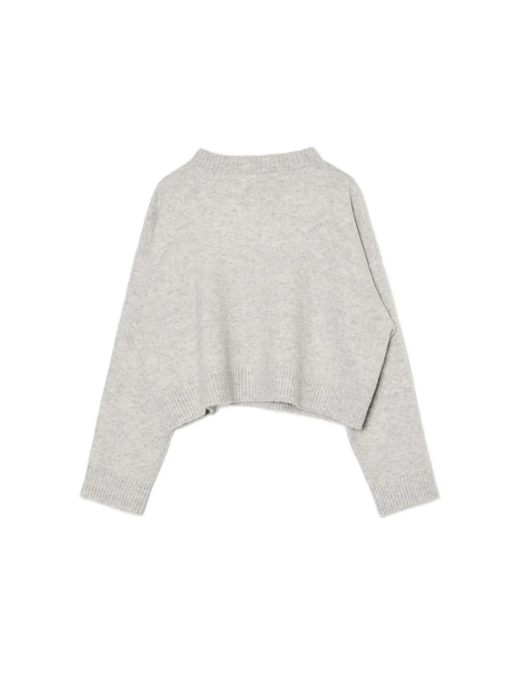 Hot Gładki jasnoszary sweter Swetry