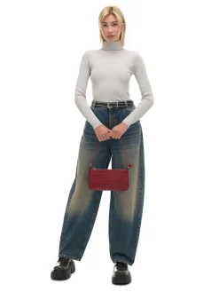 Fashion Gładki sweter z półgolfem Swetry