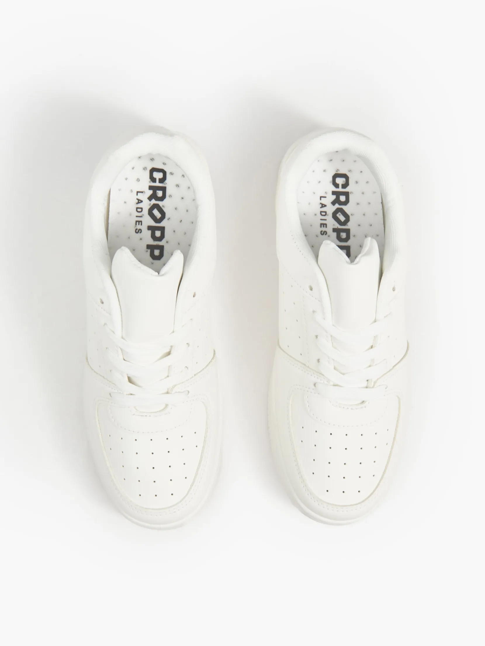 Hot Gładkie białe sneakersy Sneakersy