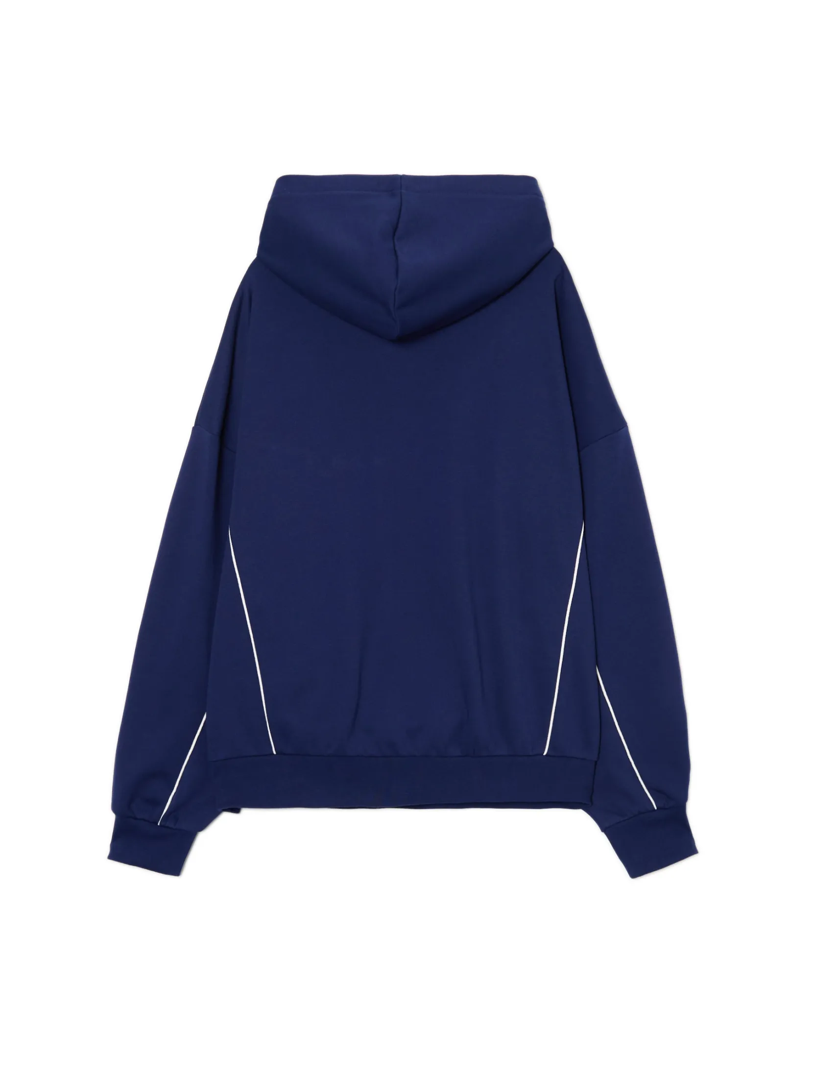 Hot Granatowa bluza hoodie z naszywkami Bluzy