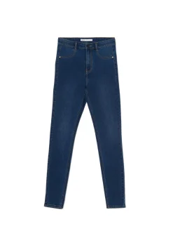 Discount Granatowe jeansy skinny Jeansy