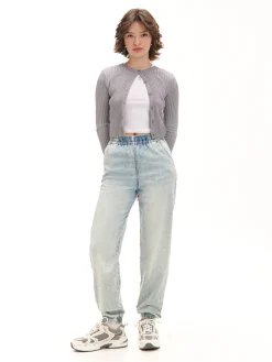 Best Jasne jeansowe joggery Jeansy