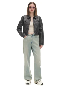 Hot Jasne jeansy baggy Jeansy
