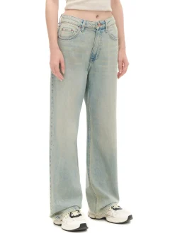 Hot Jasne jeansy baggy Jeansy