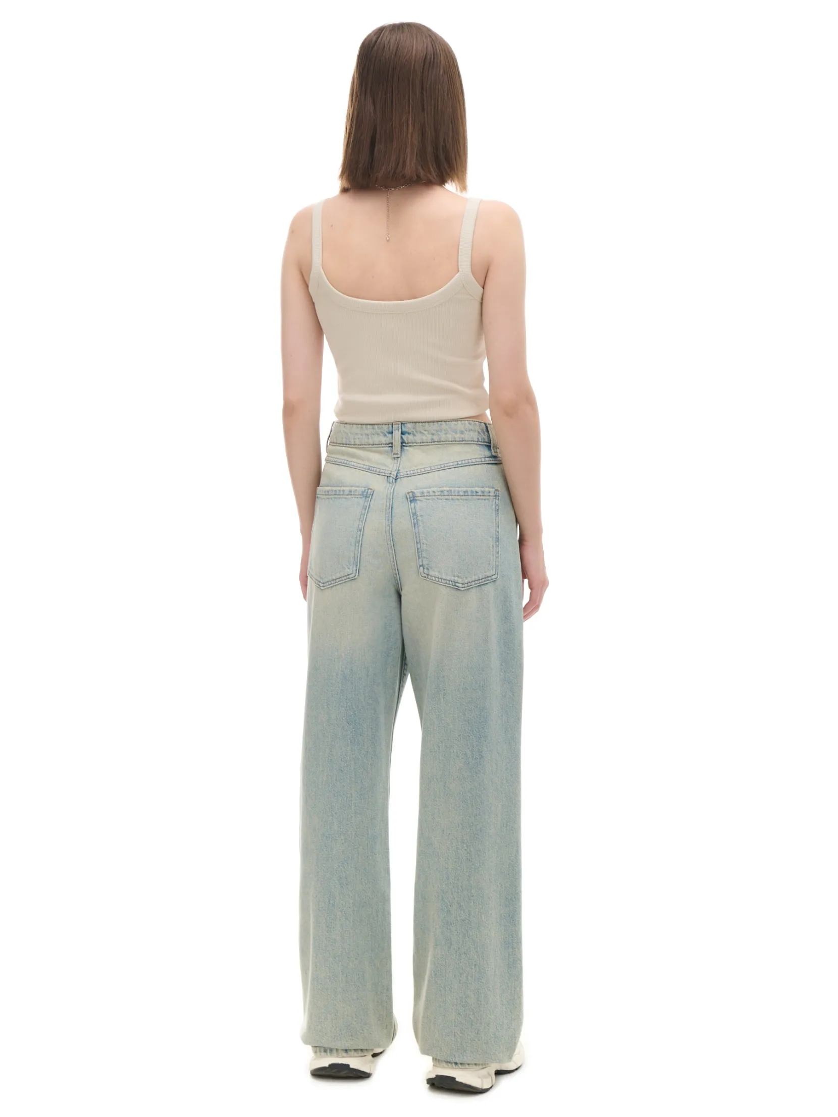 Hot Jasne jeansy baggy Jeansy