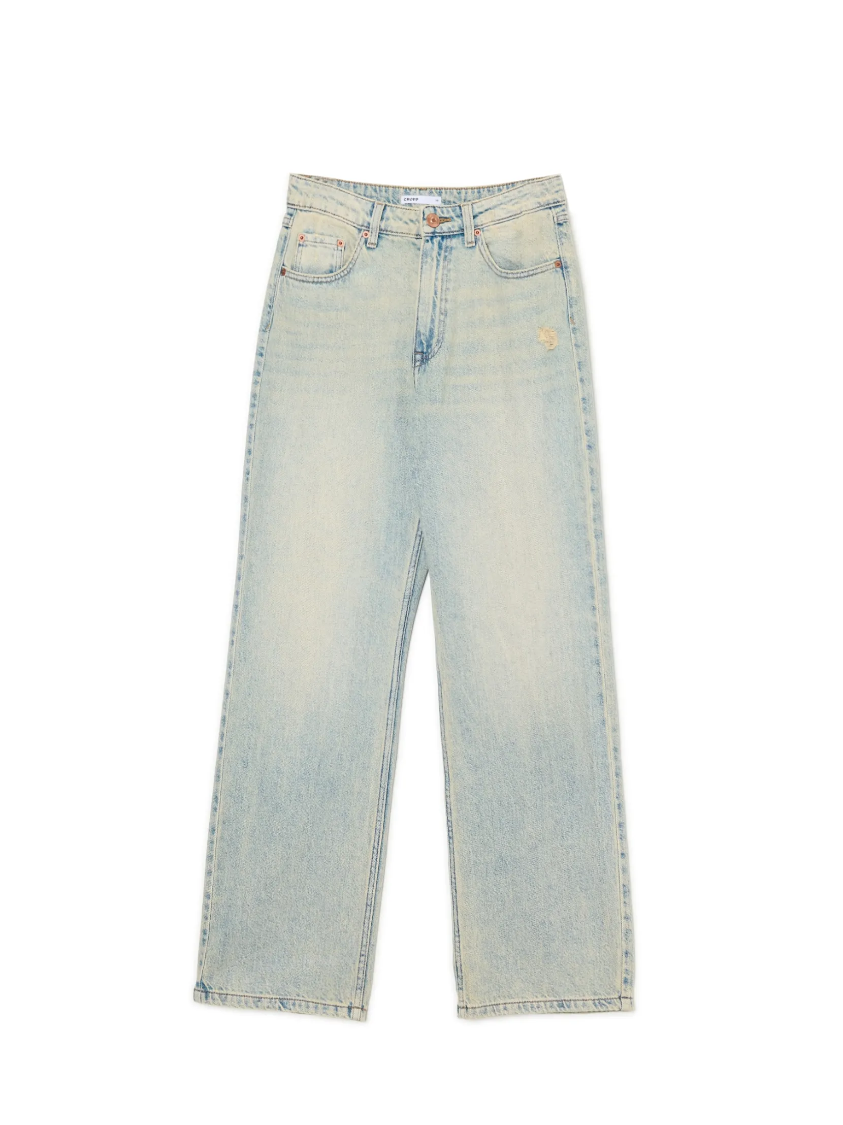 Hot Jasne jeansy baggy Jeansy