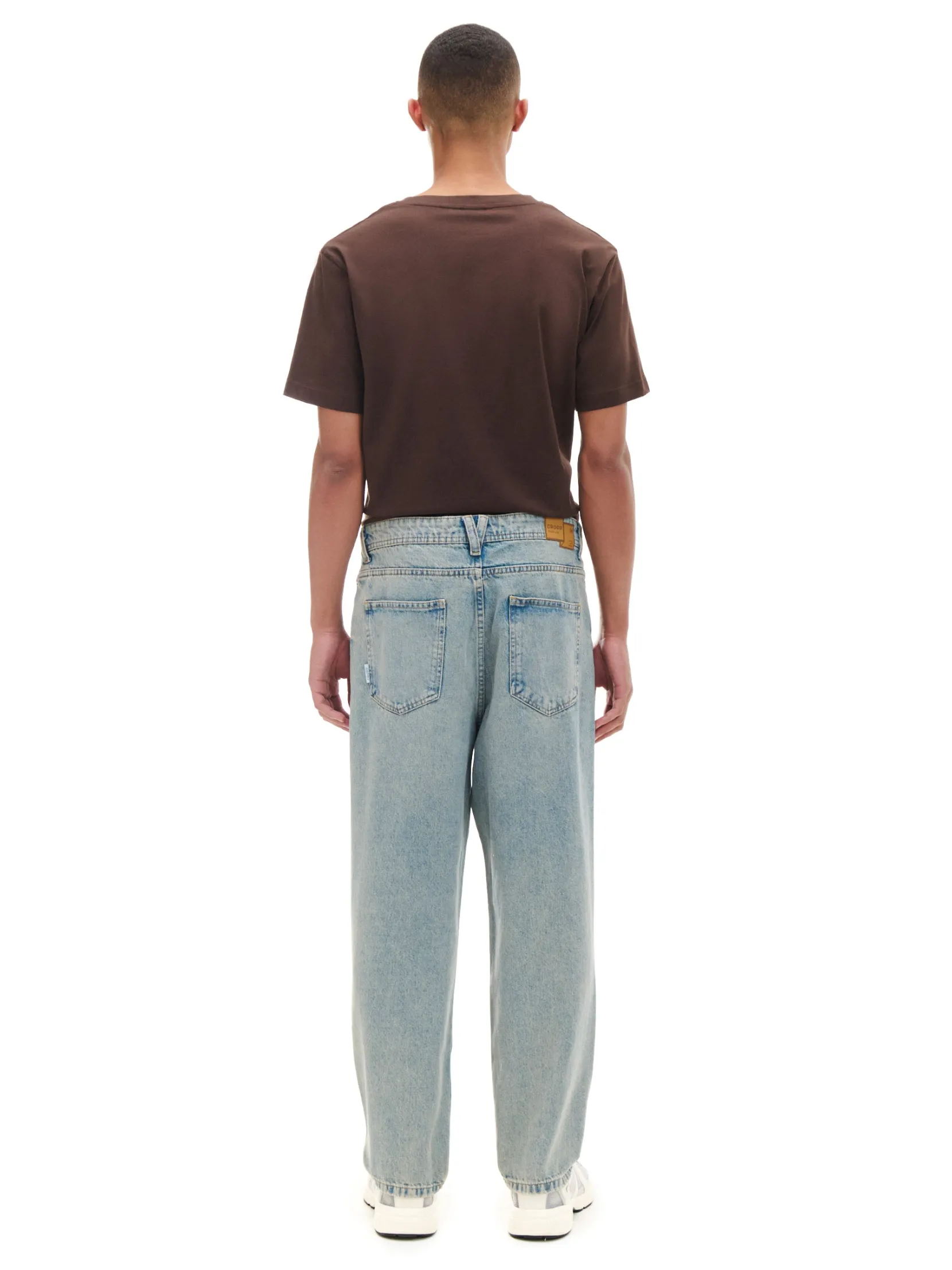Best Jasne jeansy loose Jeansy