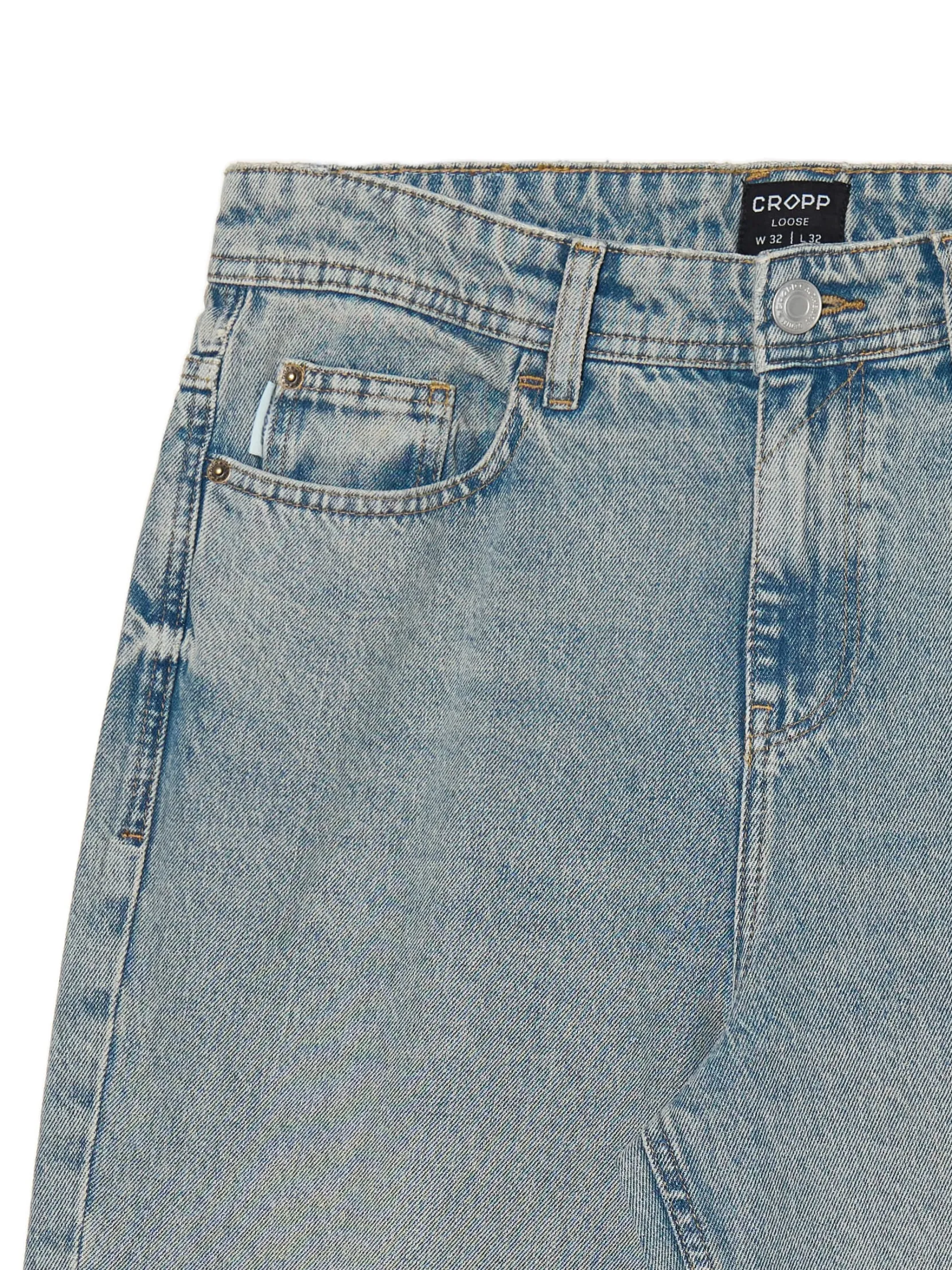 Best Jasne jeansy loose Jeansy