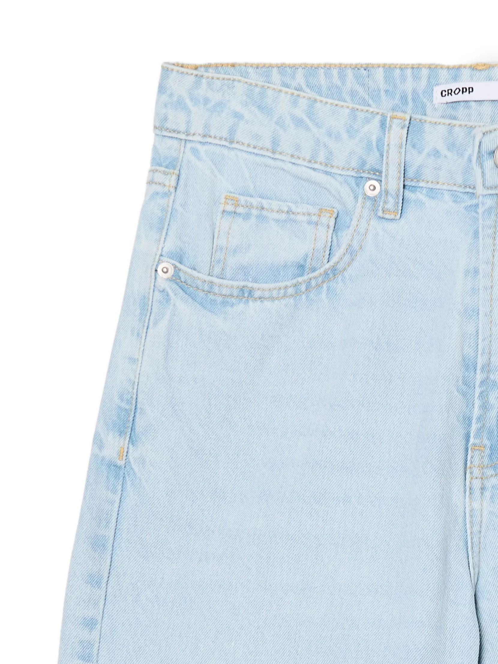 Best Jasne jeansy mom z wysokim stanem Jeansy